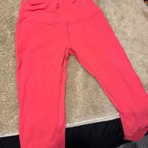 lululemon athletica Bright Coral Crop Leggings